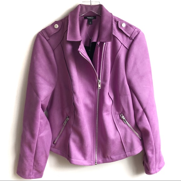 lavender suede jacket